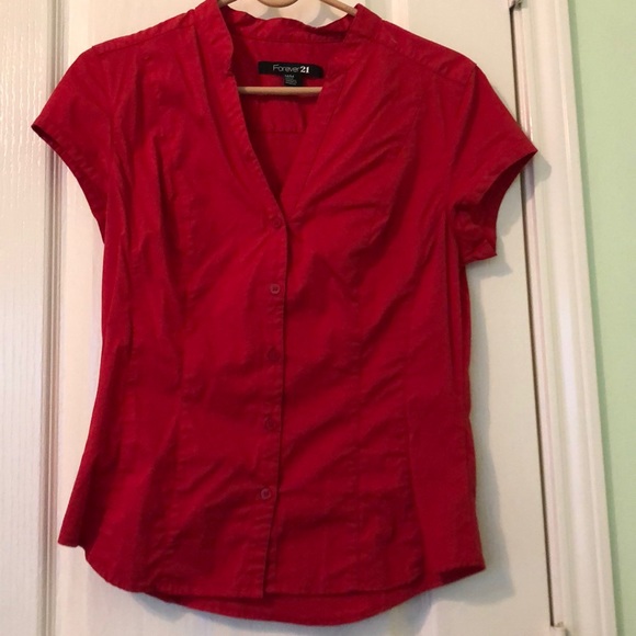 Red button down shirt - Picture 1 of 2